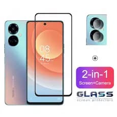 Tecno Camon 19 Película De Vidro Temperado Para Tecno Camon 19 Pro 5G 18 Premier 18P 17 Pro 17P 16 Pova 3 2 Neo 5G 2 in1 Protetor De Tela De Cobertura Total Lente