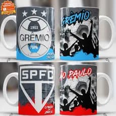 Caneca de Time Personalizada | Caneca Clubes 2026 Futebol 325ml | Presente Criativo Torcedor