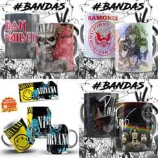 Caneca Rock Personalizada 325ml | Tema Rock N Roll | Presente Criativo Rockeiro
