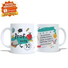Caneca Personalizada Professor Lembrança Criativa Presente Dia Dos Professores Cerâmica 325ml