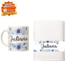 Kit Caneca + Toalha Personalizada | Presente Criativo Para Todas Ocasiões