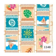 Tnt Estampado Moana Praia Maui Decoracao 1,40 Larg. 2 Metros Tnt Moana Painel Moana Decoração Moana