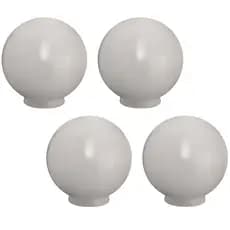 Globo Esfera Plástico Para Poste, Boca 15cm, Alt. 30cm, Modelo 15x30 - Kit 4 Peças