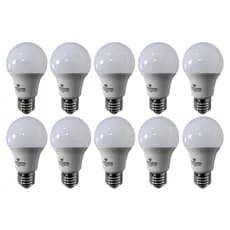 Lâmpada Led 9w Bulbo A60 E-27 Luz Branca Fria 6500k - Kit 10 Pcs