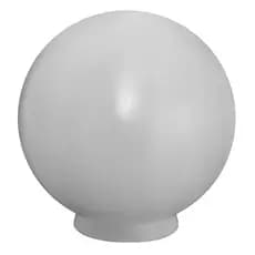 Globo polietileno leitoso 15X30 com colarinho para poste de jardim