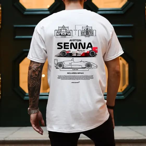 Camisa Camiseta Carro McLaren Mp4/4 1988 100% Algodão Coleção Carros