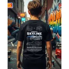 Camiseta Infantil Exclusiva Carro Skyline Velozes e Furiosos - 4 ao 12