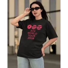 Camiseta Feminina BTS Album Arirango World Tour 2026 Blusa Bangtan Boys K-pop