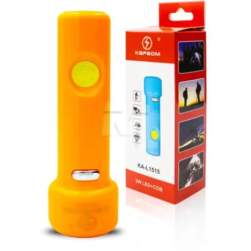 Lanterna de 3W LED + COB Colorida KAPBOM - KA-L1515