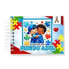 Livro de Colorir Autismo 50 Folhas Caderno de Desenho Pintura Coloring Book