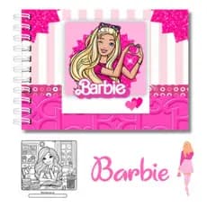 Livro De Colorir Barbie A5 - Capa Dura - Brilhosa - Caderno de Colorir Barbie