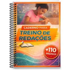 Caderno de Redações 110 Paginas de Treino para ENEM e Vestibular com dicas para fazer redação