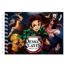 Livro de Colorir Demon Slayer Capa Dura 50 Folhas - Capa Dura - Acetato