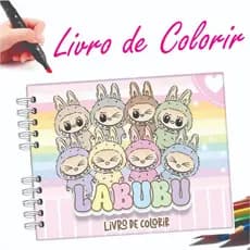 Labubu - Livro de Colorir - Capa Dura - 50 Folhas