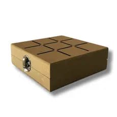 Jogo da Velha em Madeira  Compacto, Elegante e Dobrável, Ideal para Família, Decoração e Presente