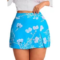 Short saia alfaiataria curto casual