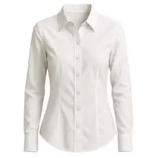 Camisa Social Feminina tradicional manga longa de botões