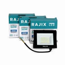 Kit 4 Refletor Led 50W Bivolt Holofone Luz Branco 6500K A Prova D'água