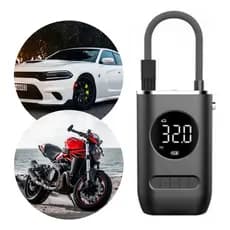 Bomba De Encher Pneu De Carro Bike Moto Elétrica Portátil