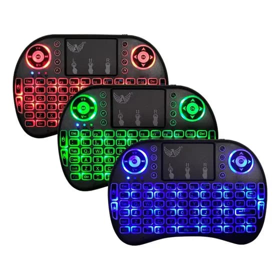 Mini Teclado Portátil Touch Pad Sem Fio Wireless Com Led Rgb