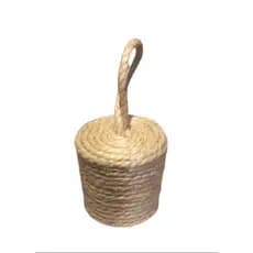 peso de porta todo em corda sisal apoio de livro decoração