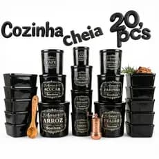 Potes Plásticos BPA Free Kit 20 Peças Para Mantimentos