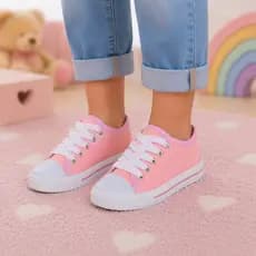 Tênis Infantil Menina Unissex Menino All Casual Cadarço Confortável Colegial Passeio Dia a Dia Lançamento