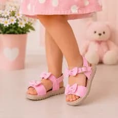Sandália Infantil Menina Festa Casual Moda Fofura Delicada Volta as Aulas Antiderrapante Confortável