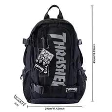 Mochila de Skate ao Ar Livre Japão THRASHER Mochila Oxford Limitada Mochila de Skate de Rua de Skate Cam
