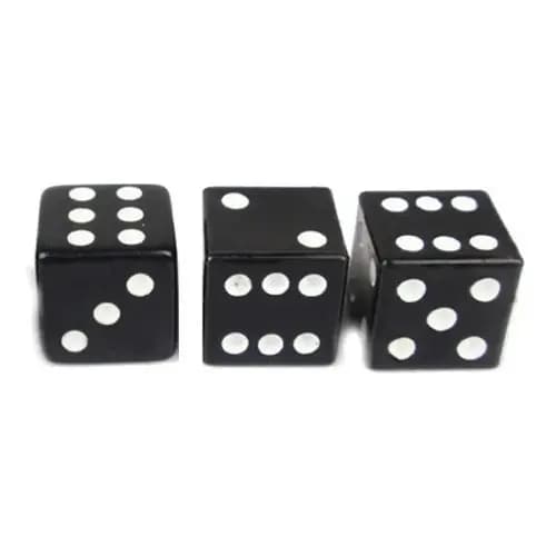 Tampa Bico Válvulas Dadinho Preto Cartela Com 10 Pares Speed
