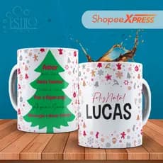Caneca Natal Personalizada COM SEU NOME