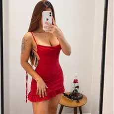 Vestido feminino curto babado Suplex premium empina bumbum (Gabriele)