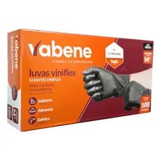 Luvas Descartáveis Profissional Viniflex Vabene Preto P, M,g