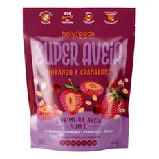 Super Aveia Proteíca Fit Morango E Cranberry - Holy Foods