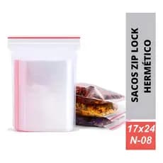100 Sacos Zip Abre E Fecha Hermético 17x24 Inoven