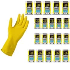 Kit 20 Prs Luva De Látex Multiuso Proteção Fit Limpeza Louça