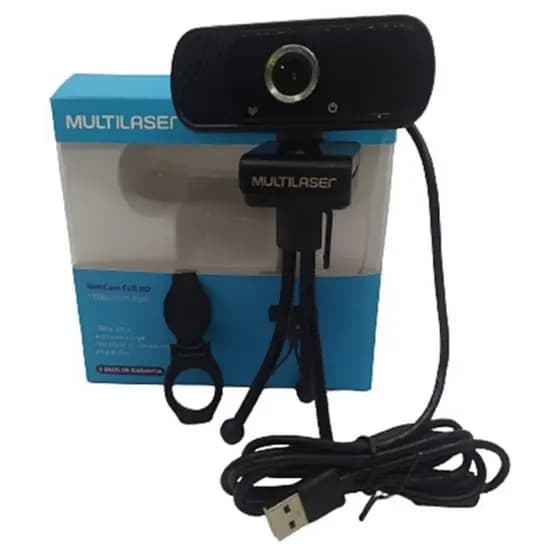Webcam Multilaser Wc055 Full Hd 1080p Preto