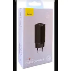 Baseus Fonte Carregador Turbo 65w Gan Lite Preto Usb Tipo C