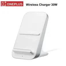 Carregador sem fio original oneplus warp charge 30 30w oficial qi/epp resfriamento de ar modo de dormir inteligente