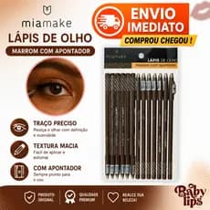 Pacote c/ 12 Lápis de Olho Marrom com Apontador Mia Make