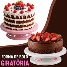 Bailarina Giratória Para Bolo Confeitaria Boleira 30cm Branca ou Rosa Com Base Decorar Doces Bolos e Tortas Profissional