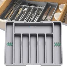 Organizador de Gaveta Porta Talheres Extensível Sepador Gaveteiro Para Cozinha Com Extensor