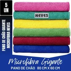 Pano Flanela Microfibra 60 X 80 Cm - Kit 5