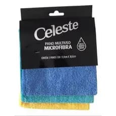 Kit 3 Pano Para Limpeza Celeste Pano Microfibra Multiuso - 30x30cm - Celeste Adicionar aos favoritos