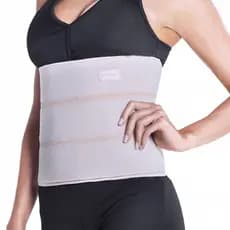 FAIXA ELÁSTICA ABDOMINAL 3 GOMOS BEGE G