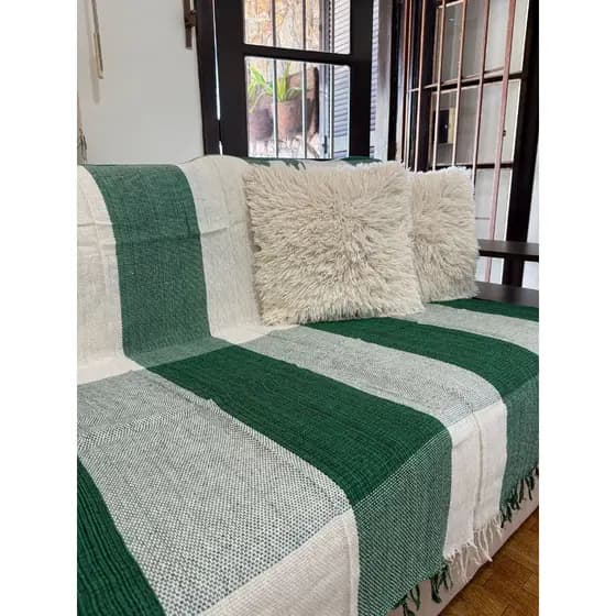 Manta Para Sofá 2.10x1.20 Protetora Sala Decorativa 100% Algodão Casa Nova