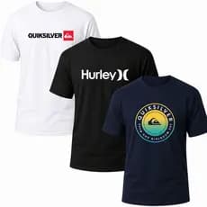 Kit 3 Camiseta Masculina Fio 30.1 Camisa Malha Premium 100% Algodão Gola Redonda