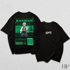Camiseta Camisa Sanemi Demon Slayer Kimetsu Anime Genya Hashira Lançamento Oni Filme Envio Rapido