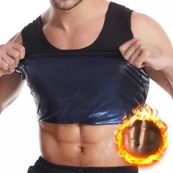 Camiseta Regata Termica Cinta Camisa Compressão Abdominal Masculino Sauna Modeladora Redutora Medidas