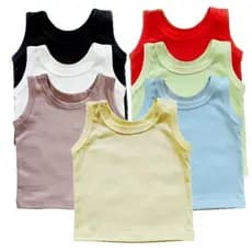 KIT 7 Camiseta Infantil Regata Menino Masculino Básica Lisa Algodão